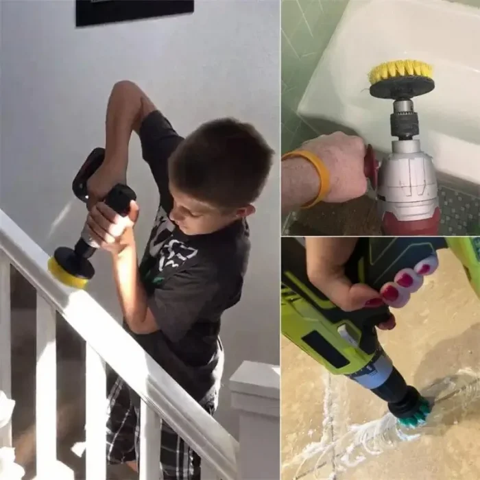 3 lü Matkap Ucuna Takılan Temizlik Fırçası