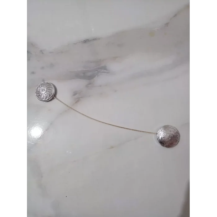 Mıknatıslı Perde Mandalı Tokası Gümüş