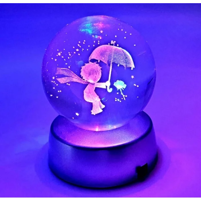 3D Kristal Gece Lambası