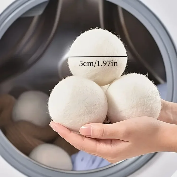 3Lü Yün Çamaşır Makinesi Kurutma Topu Yumuşatıcı 7 cm Büyük Boy