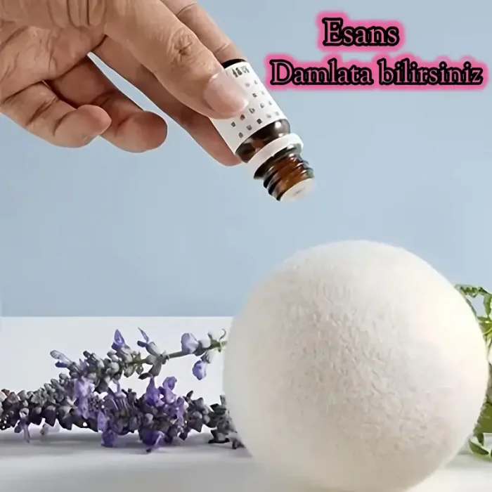 3Lü Yün Çamaşır Makinesi Kurutma Topu Yumuşatıcı 7 cm Büyük Boy