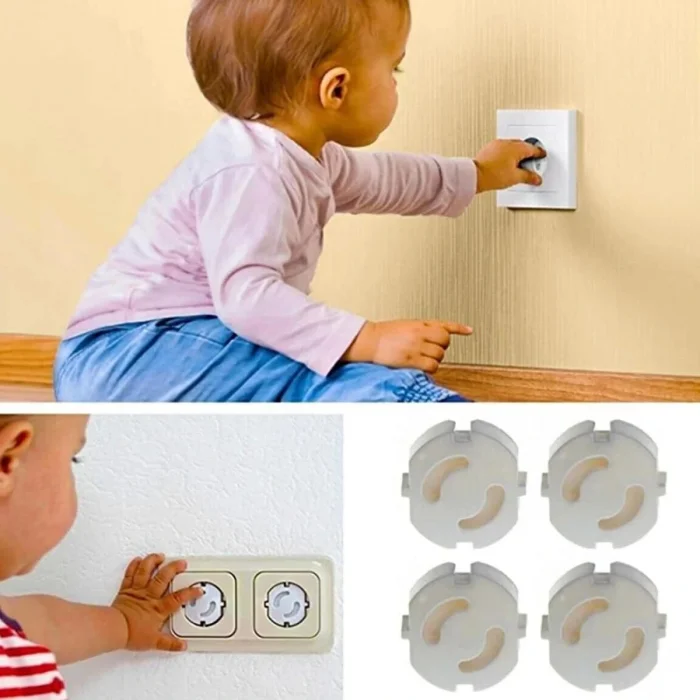 4 Adet Elektrikli Priz Kapağı Bebek Çocuk Güvenlik Ürünü Priz Kapatıcı