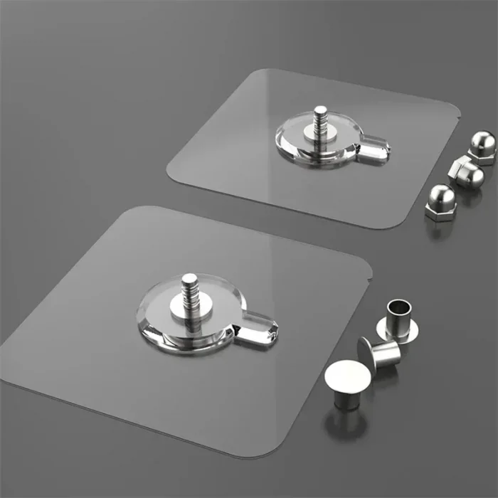 4 Adet Vidalı Yapışkanlı Çerçeve Tutucu