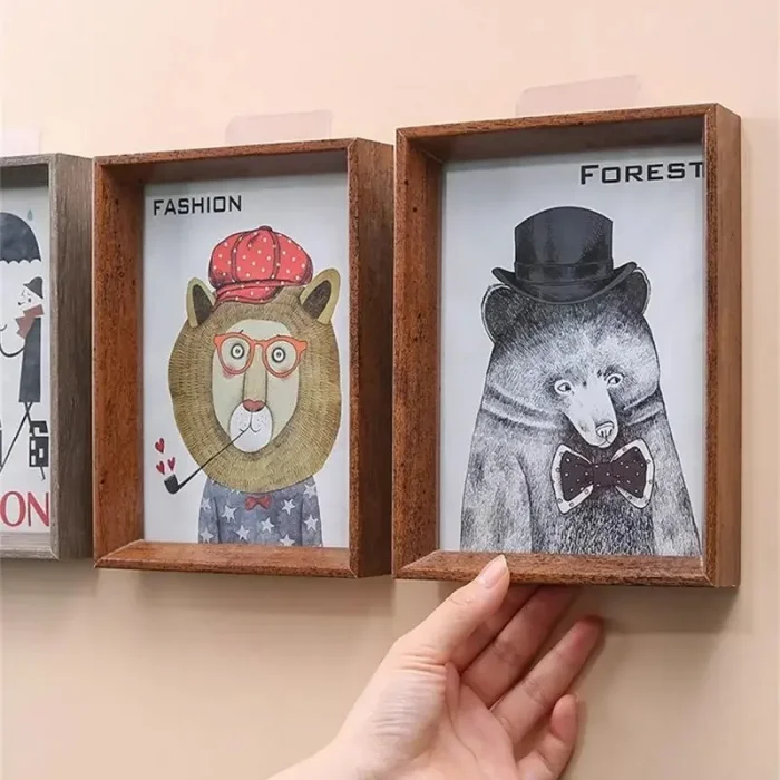 4 Adet Vidalı Yapışkanlı Çerçeve Tutucu