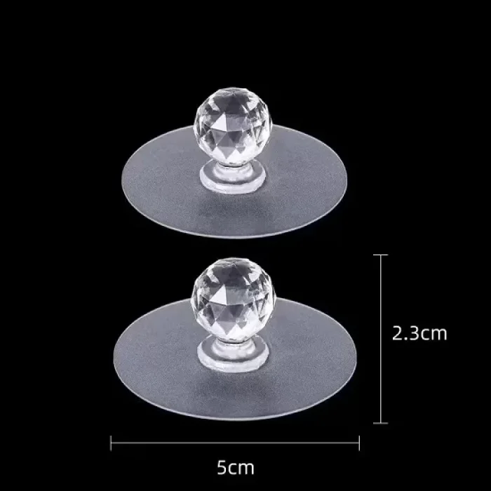 4 Adet Kristal Yapışkanlı Kulp