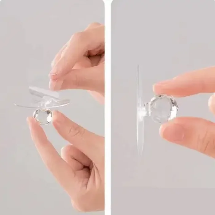 4 Adet Kristal Yapışkanlı Kulp