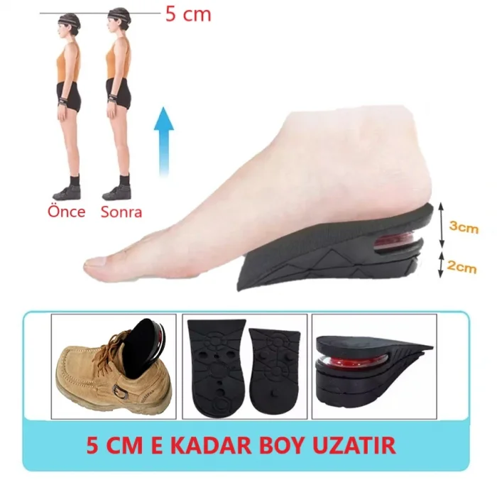 Boy Uzatan Tabanlık Hava Yastıklı 5 Cm