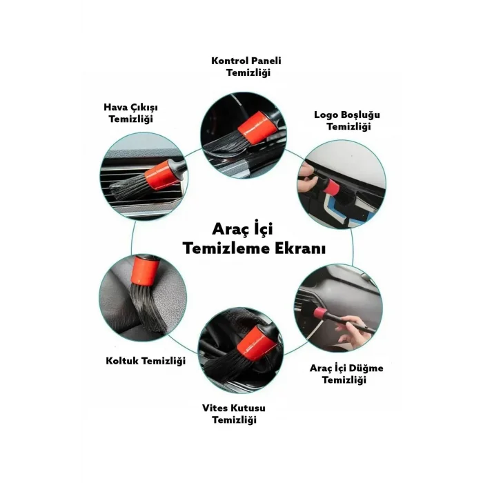 5 li Araç Detay Temizlik Fırçası