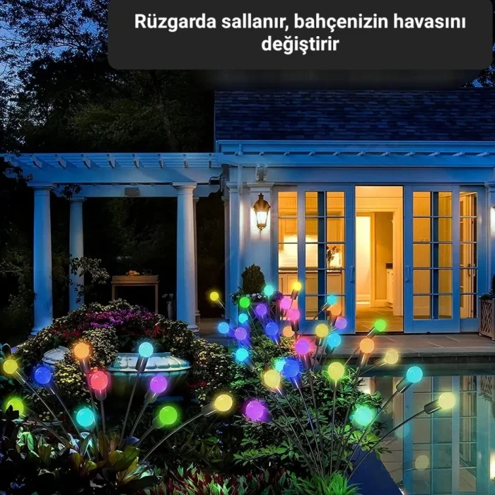 Bahçe Işığı 6 ledli 1 Adet Pil İle Çalışır