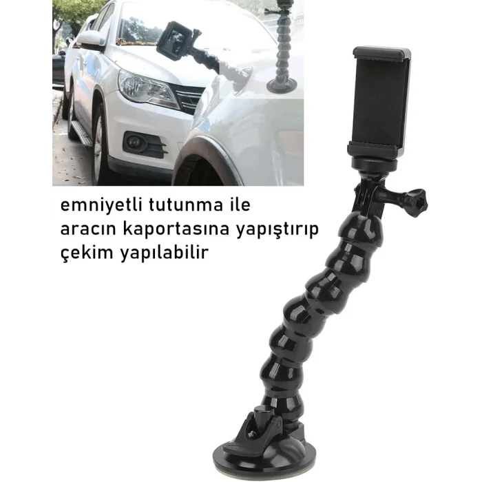 Vantuzlu Teleskobik Telefon Tutucu Ve Akrobat