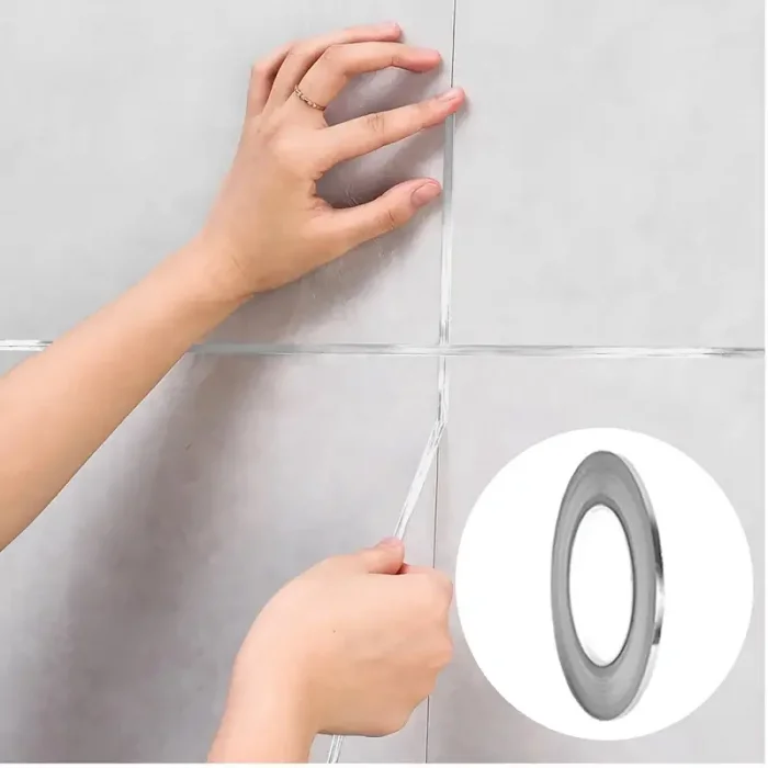 Fayans Arası Yapışkan Derz Bandı Gümüş 50m x 1cm