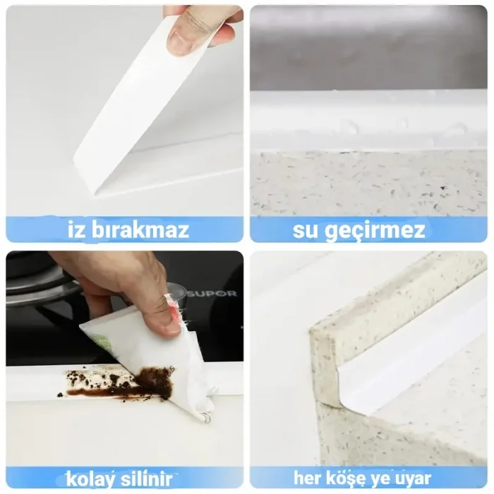 Su sızdırmaz bant küvet Tezgah tamir bandı Beyaz Renk