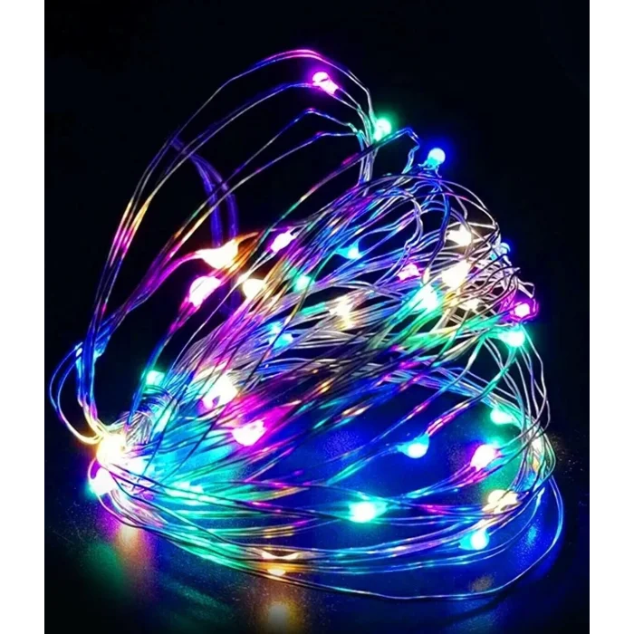 3 Mt Renkli Rgb Peri Led Işık Pilli