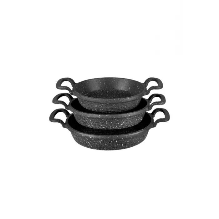 3Lü Sahan Set Siyah