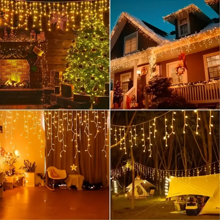 3 Metre 10 Sarkıt Saçak Günışığı Perde Led 100 Led