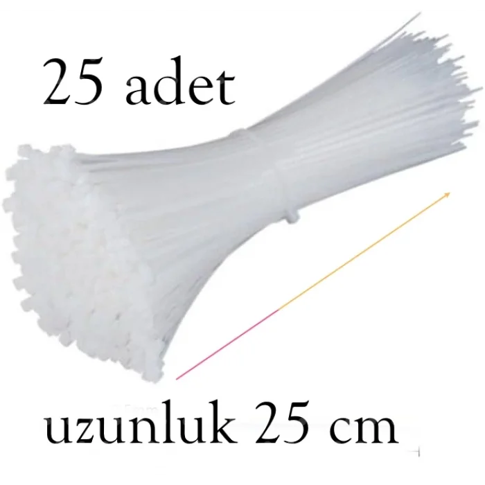 25 Li Kablo Kelepçe Seti Cırt Kablo Bağı