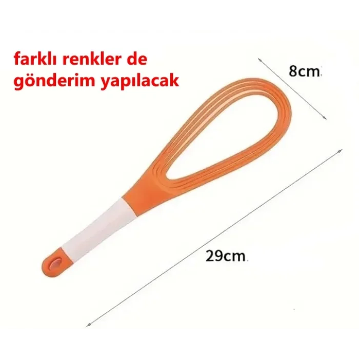 Silikon Saplı 2 Işlevli Çırpıcı (Balon ve Düz)