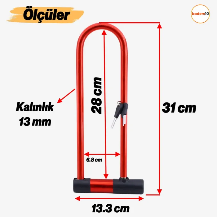 Kilit Direksiyon Motosiklet Bisiklet Kilidi