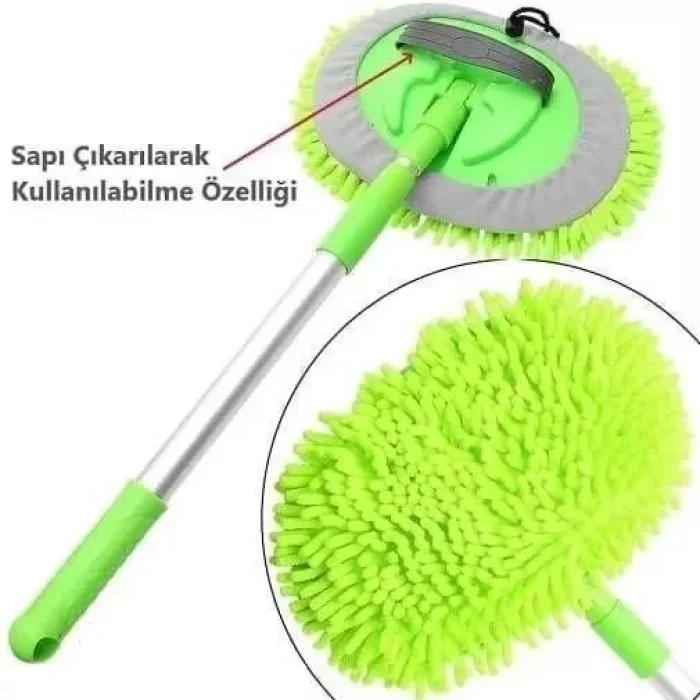 Mikrofiber Teleskopik Oto Araba Araç Yıkama Mop