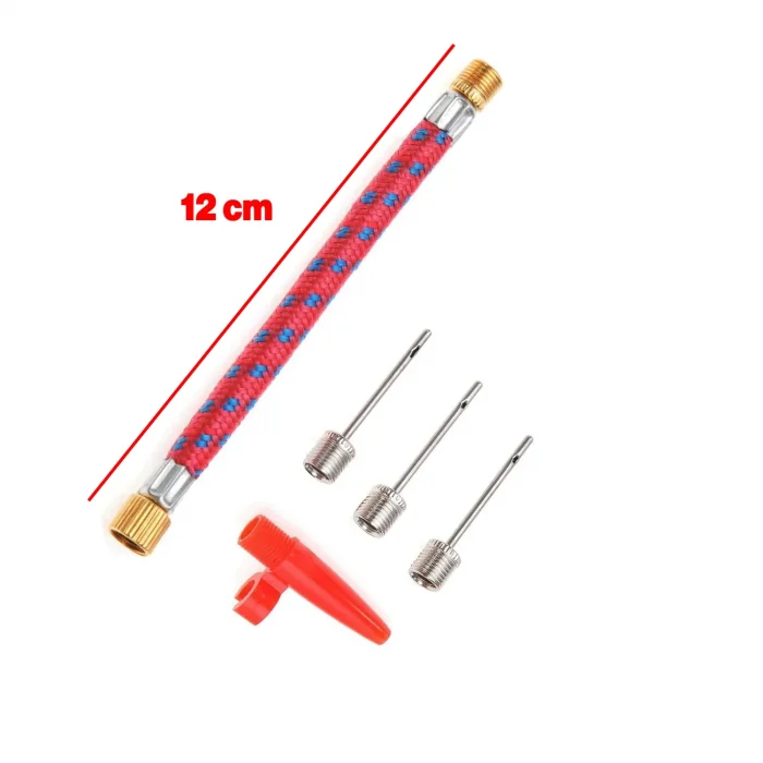 Pompa Ucu İğne Seti 5li Hortum Bağlantılı Bisiklet Top Yat Şambrel Teker