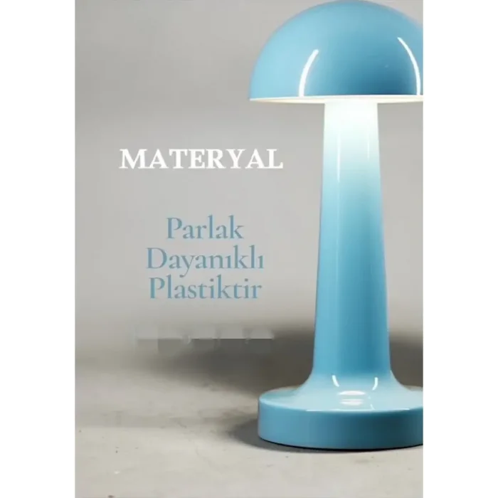 Avec Dokunmatik Mantar Masa Lambası 3 Işık Renkli Dim Ayarlı Şarjlı