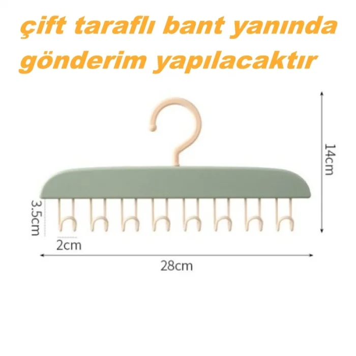 Kancalı Yapışkanlı Dolap Askısı