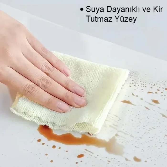 5 Adet Beyaz Mermer Desenli Alüminyum Duvar Köpük Sticker 30 x 30 Cm