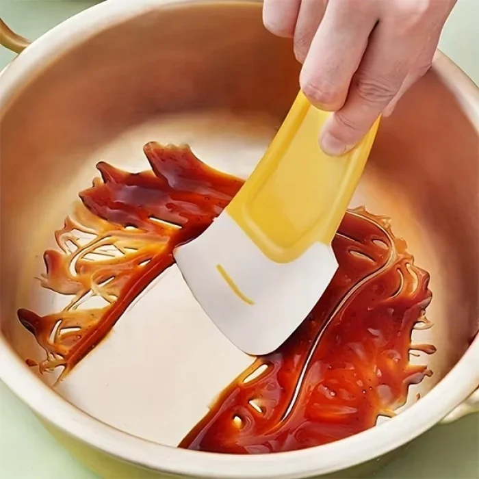 Silikon Uçlu Bulaşık Temizleme Kazıyıcı Spatula Bulaşık Sıyırma Aparatı