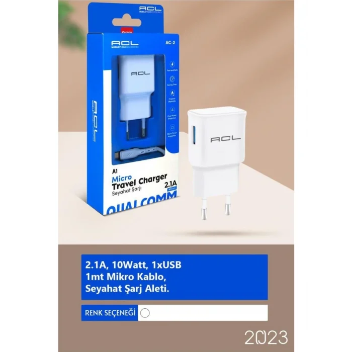 ACL Şarj Aleti Cihazı 2.1A A6