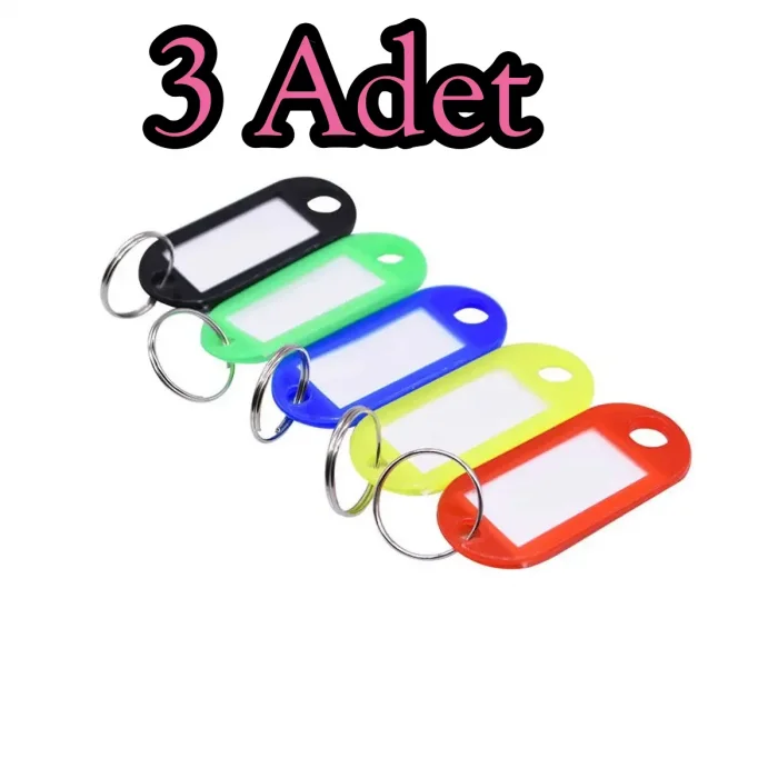 Anahtarlık Not Eklemeli Etiketli 3 Adet