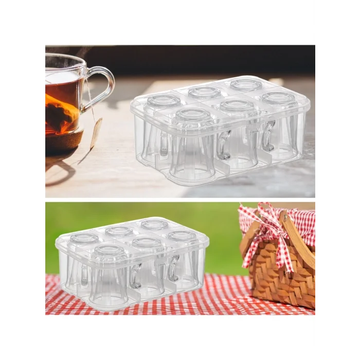 Bölmeli Çay Bardağı Koruma Kutusu