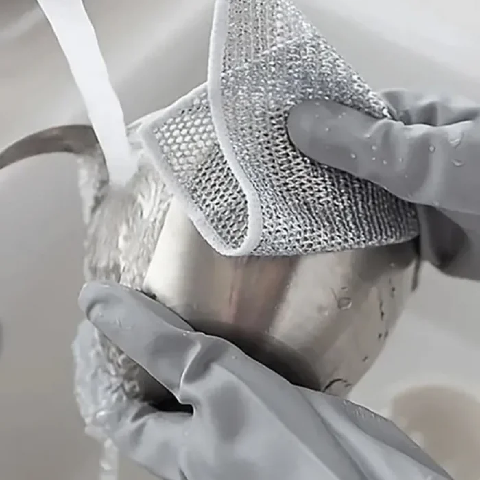 Çift Katlı Çizmez Ovalama Bulaşık Bezi 2 Adet