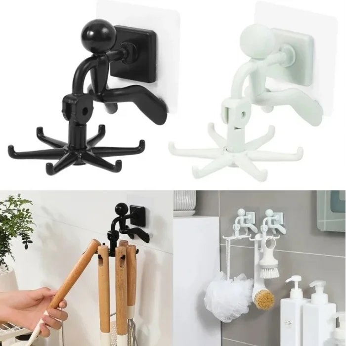 1 Adet Döner Başlı Yapışkanlı Askı