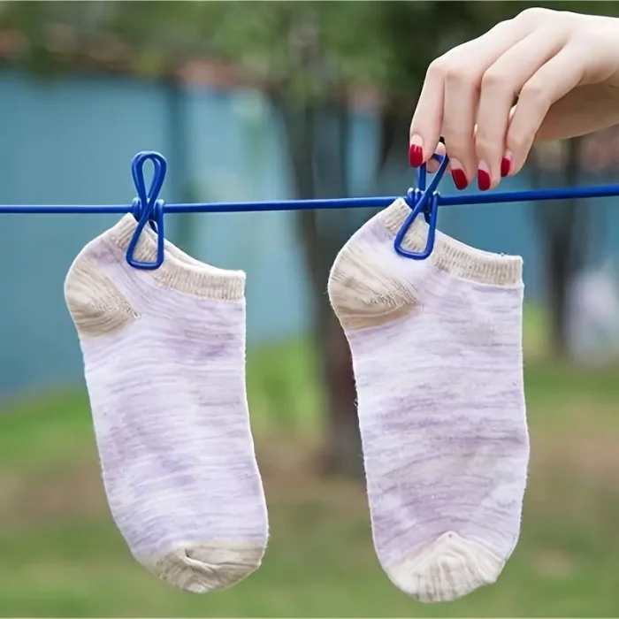 Elastik 12 Mandallı Çamaşır İpi Askılığı