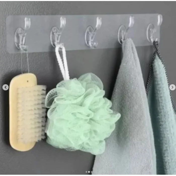 Güçlü Yapışkanlı Şeffaf Banyo Mutfak Kapı Askısı