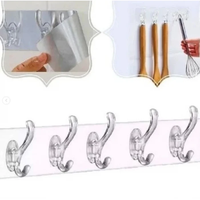 Güçlü Yapışkanlı Şeffaf Banyo Mutfak Kapı Askısı