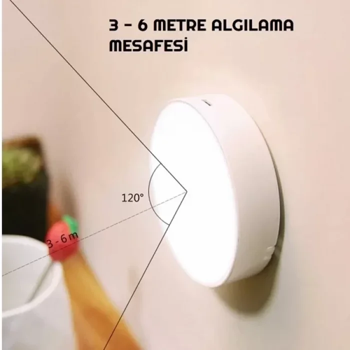 Hareket Sensörlü Şarjlı Yapışkanlı Aydınlatma