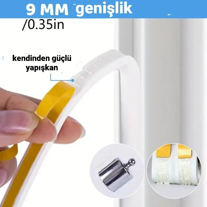 Kapı Pencere Soğuk Toz Geçirmez İzolasyon Fitili Kendinden Yapışkanlı 4 metre
