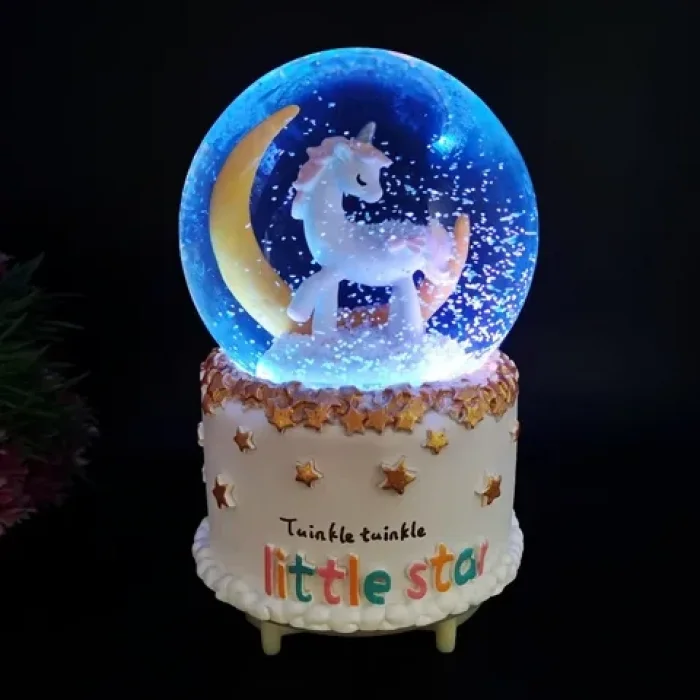 Kar Tanesi Kar Küresi Mini Tay ve Ayyıldızı