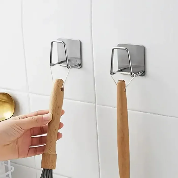 Kendinden Yapışkanlı Çelik Güçlü Mutfak Banyo Askısı Çok Amaçlı Süngerlik