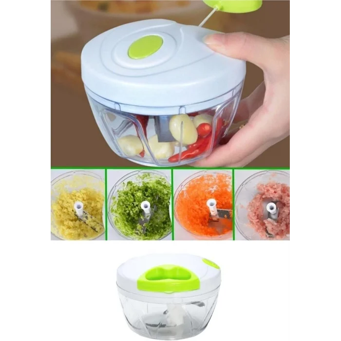 Küçük 3 Bıçaklı Ipli El Rondosu Doğrayıcı Asorti