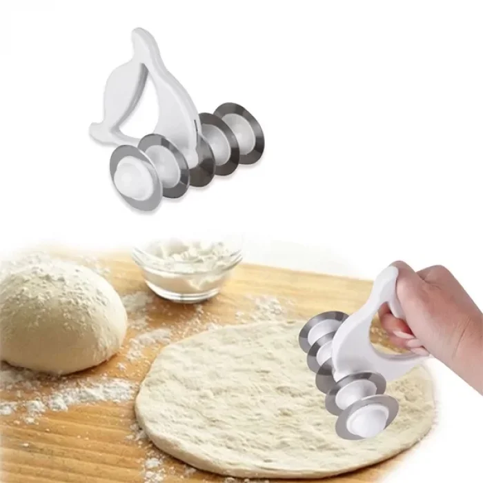 Mantı Kesme Merdanesi 5 Bıçaklı Tutma Kollu