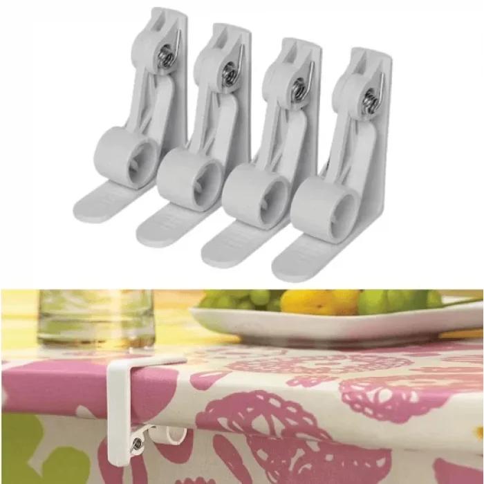 Metal Masa Kıskacı 4 Adet, Masa Örtüsü Mandalı