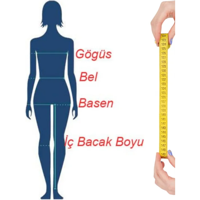 Mezura Vücut Ölçüm Beden Ölçmek Için Mezura Klasik Terzi Mezurası 150 cm