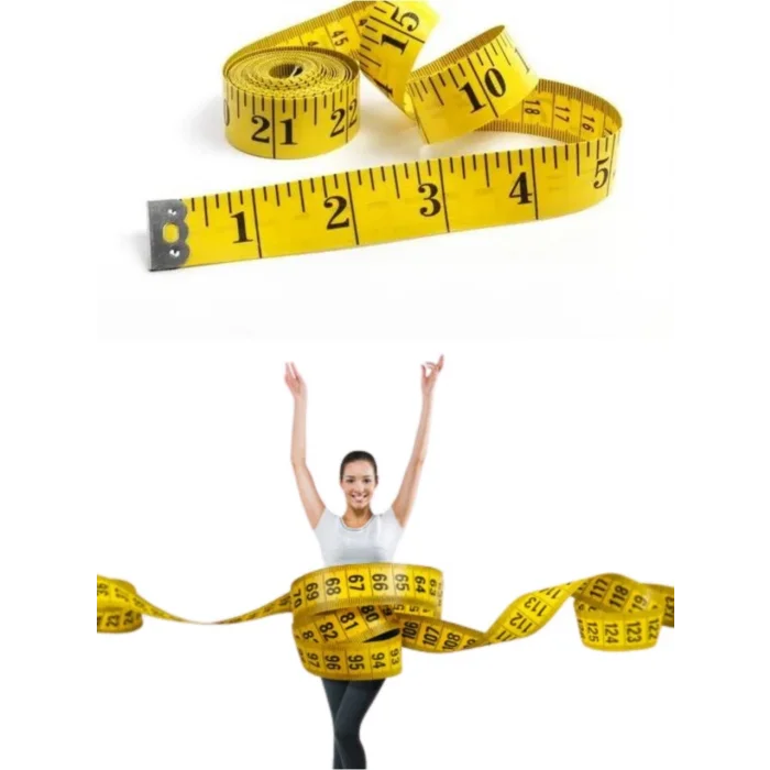 Mezura Vücut Ölçüm Beden Ölçmek Için Mezura Klasik Terzi Mezurası 150 cm