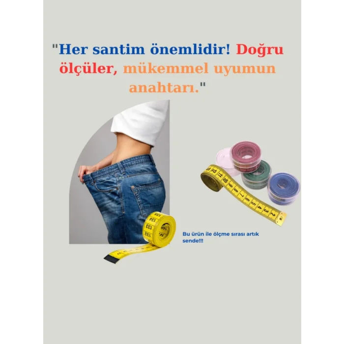Mezura Vücut Ölçüm Beden Ölçmek Için Mezura Klasik Terzi Mezurası 150 cm