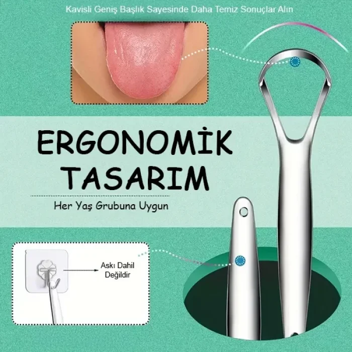 Paslanmaz Çelik Dil Temizleyici Dil Sıyırıcı