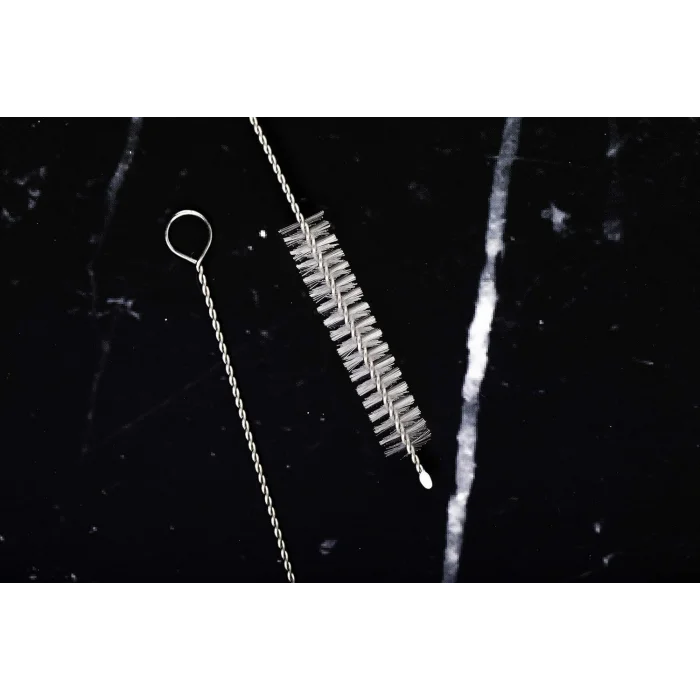 Paslanmaz Çelik Pipet ve Temizleme Fırçası 4 lü