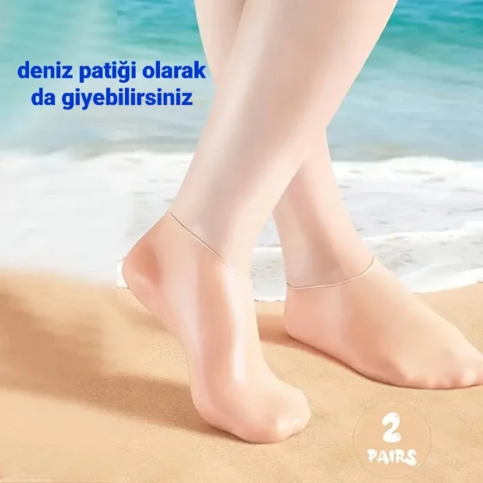 Silikon Patik Ayak Bakım Çorabı