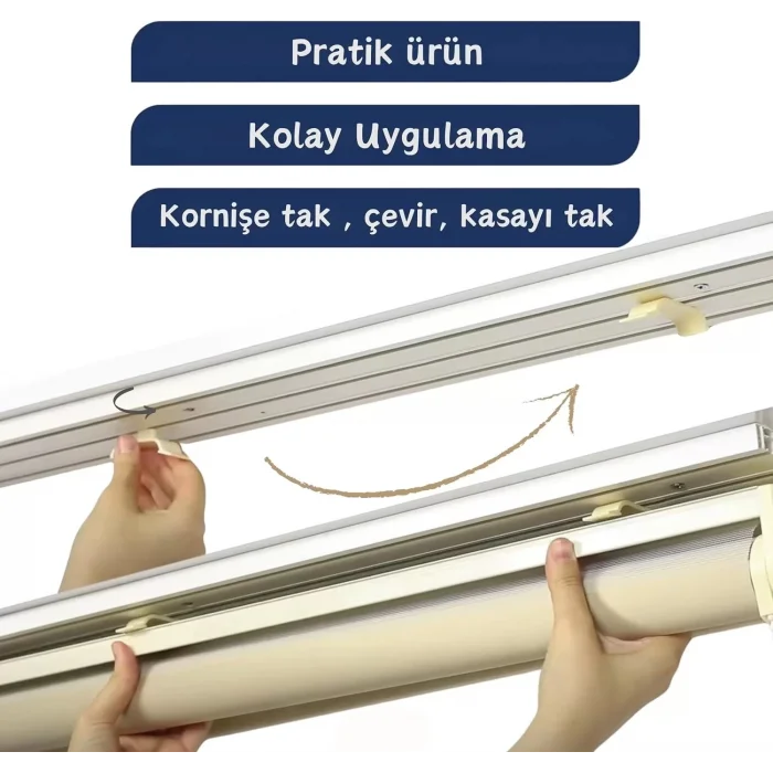 Stor Perde Kornişe Takma Aparatı 3 Adet küçük boy